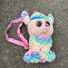 Ty Beanie Boo Rainbow Poodle Backpack Rainbow Multicolor Plush