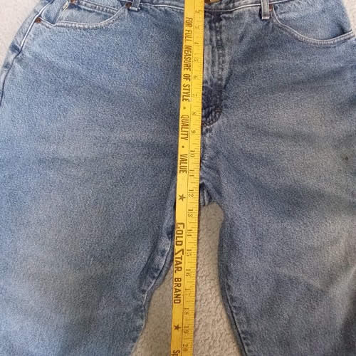 Flannel Line LL Bean Relaxed Fit 40x29 Tall Blue Straight Leg Jeans Medium Wash - Picture 4 of 8