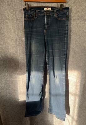 Levis Womens Distressed perfectly slimming  Jeans sz 30 bootcut Wash Denim 512