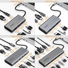 4/5/6/8/11in1 USB C HUB USB 3.0 HDMI RJ45 Ethernet Dock Station Splitter Adapter