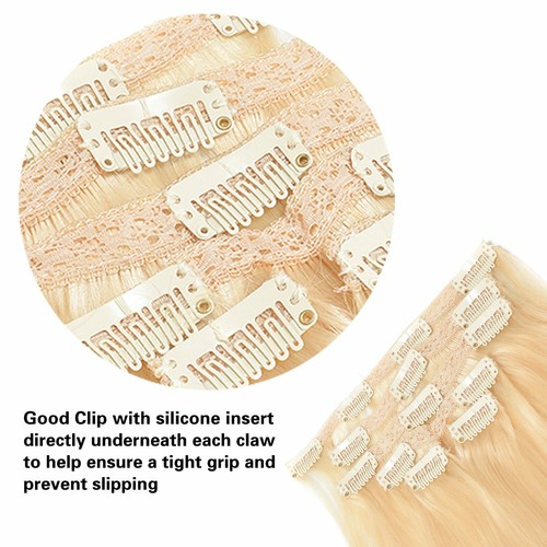 Extension Capelli Clip In Pizzo Capelli Umani Veri 14"-30" Trama Spessore 6 Pezzi 115g - Foto 10 di 26