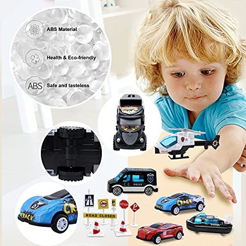 Toddler Toys for 3-4 Year Old Boys,Large Transport Cars Carrier Set Truck Black - Picture 5 of 7