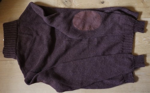 Franck Namani 100 %cashmere sweater, suede elbows. - Picture 17 of 19