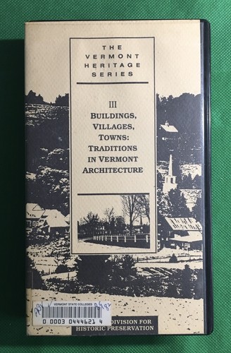 Vermont Heritage Series Vol III VHS Tape Buildings Villages Towns Untested - Imagen 1 de 6