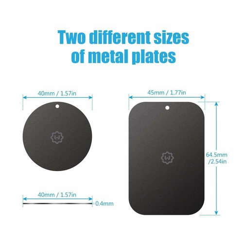 Placas metálicas WixGear (paquete de 8) con adhesivo para montaje magnético sin base - 4  - Imagen 8 de 8