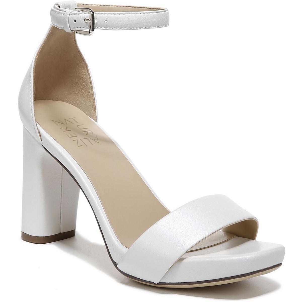 Женские босоножки Naturalizer Womens Joy Белые однотонные босоножки под платье на среднем каблуке 9 (B, M) BHFO 2473