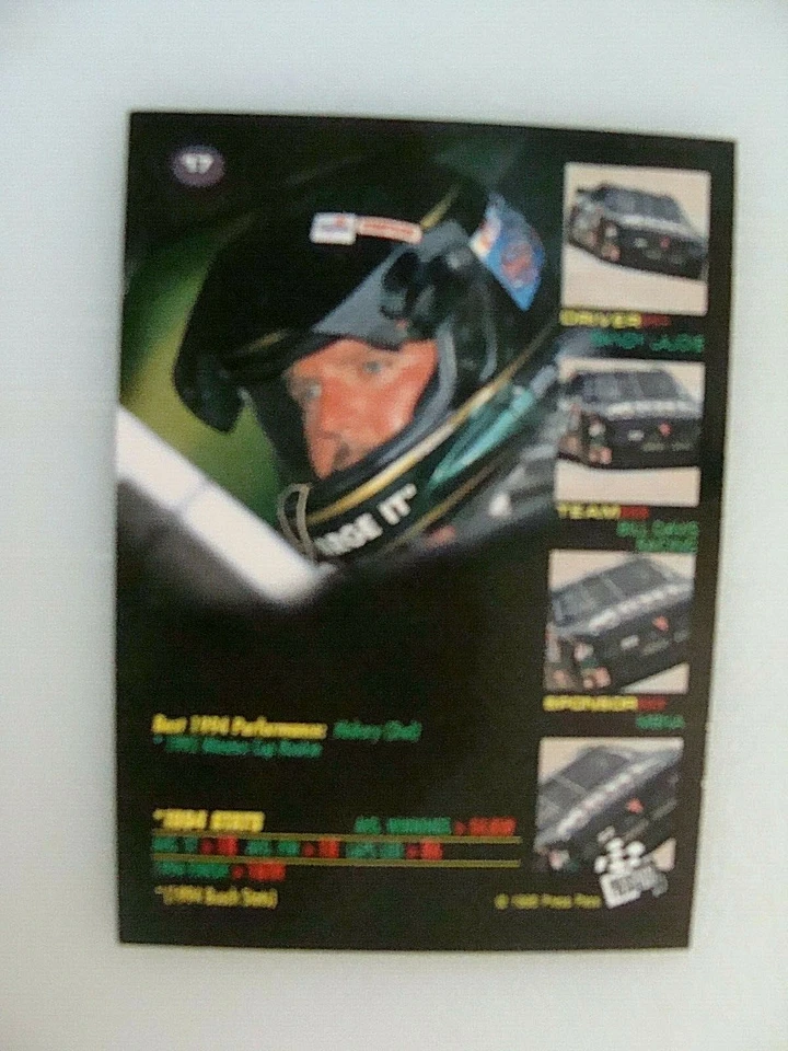#22- RANDY LAJOIE - BUSCH SERIES -1995 PRESS PASS - CARD #17 - Image 2 of 2