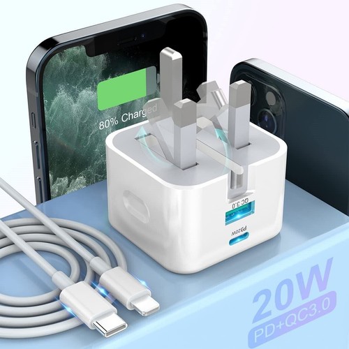 For iPhone 14 13 12 6 Pro Max SE Fast Charge 20W USB-C Plug & Charger Lot Cable - 第 1/25 張圖片