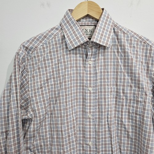 Thomas Pink Shirt Mens 16-34.5 Traveller Classic Fit Button Up Check Non Iron - Picture 4 of 11