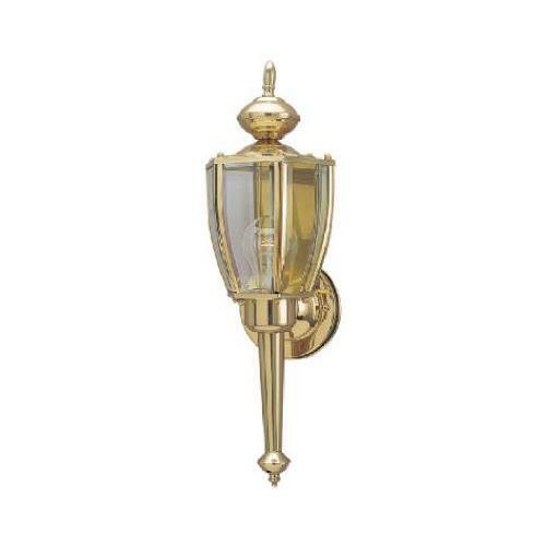 Westinghouse Outdoor Wall Lantern Fix A19 5-3/4 In. Lx5-3/4 In. Polished Brs Bx - Picture 2 of 3