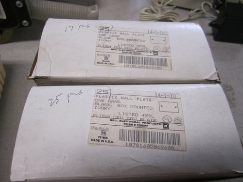 Menge 42 Stck. GLOCKE Kunststoff Wandplatte, One-Gang, 14-1-IV Hergestellt in USA, 459L Neu  - Bild 2 von 5