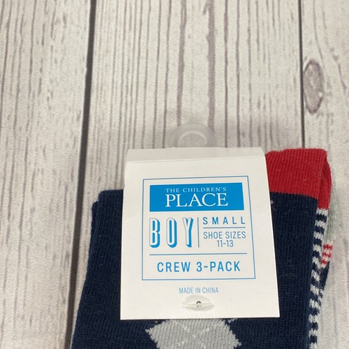 New The Childrens Place Kids Youth Small Crew Socks 3pack Shoe Sizes 11-13 - Picture 3 of 5
