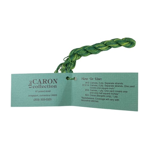 Acuarelas de Caron 66 hilo bordado verde jade 100 algodón individual 10 yardas - Imagen 3 de 4