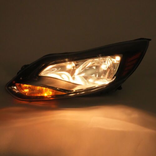 For Ford Focus 2012 2013 2014 Headlights Assembly Left Right Side Black W/Bulbs - Picture 15 of 24