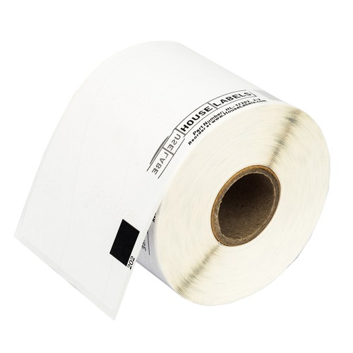 Non-OEM Fits BROTHER DK-1202 Labels - (12) Rolls of 300 + (1) REUSABLE FRAME - Picture 5 of 7