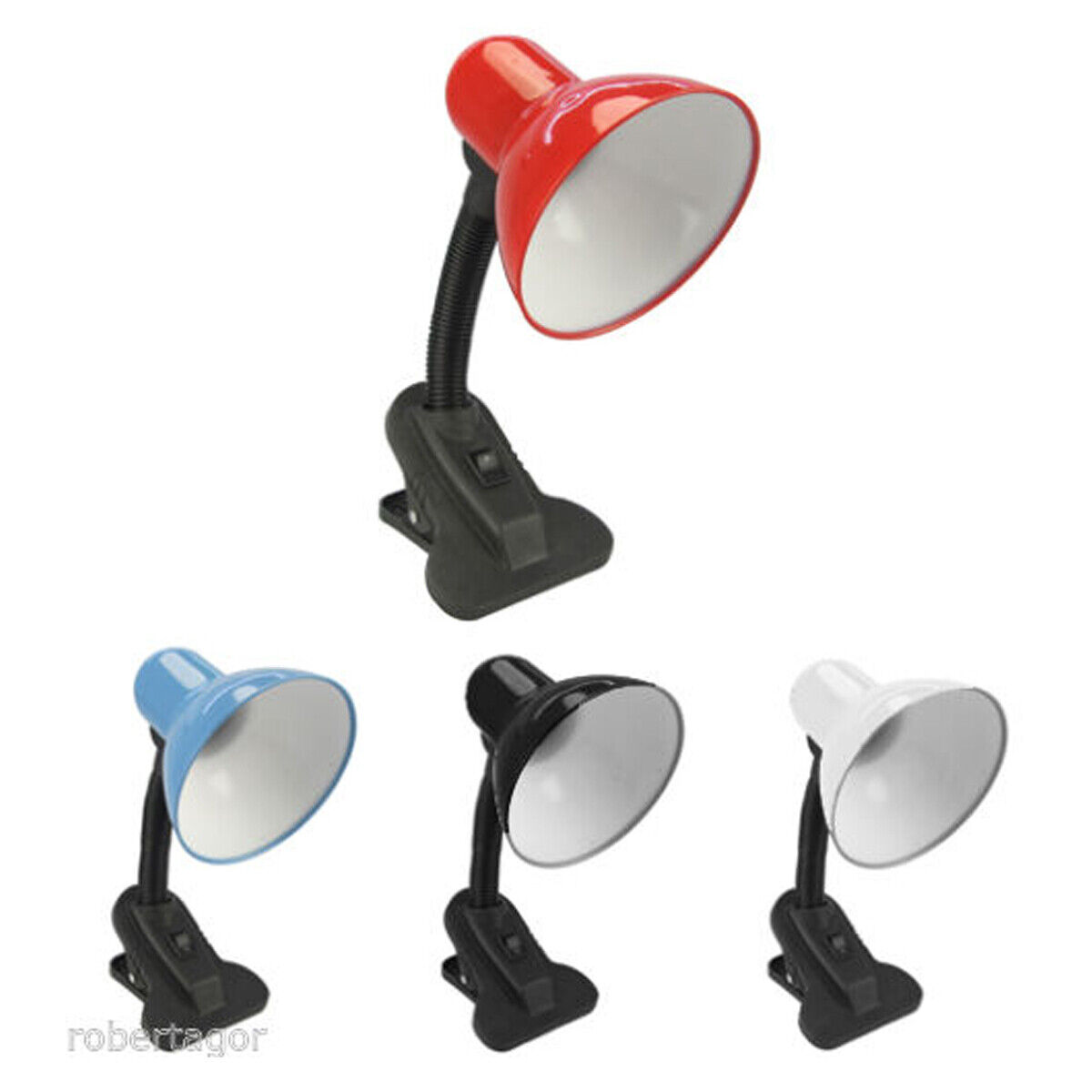 LAMPADA DA TAVOLO CON MORSETTO ORIENTABILE X ESTETISTA SNODABILE E27 COLORI  60W