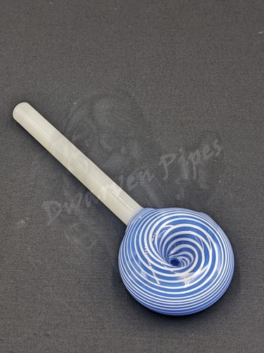 6" Tobacco Smoking Pipe Bowl Glass Hand Pipes Lollipop Swirl Purple - Imagen 2 de 5