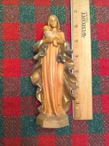 Standing Mother with Baby - 7" Fontanini signed E Simonetti, Depose Italy 653