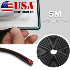 16ft Car Door Edge Trim Guard Molding Rubber Seal Strip Scratch Protector Black;