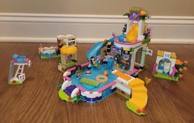 Heartlake Summer Pool - LEGO Friends Set #41313 [RETIRED] 100% Complete w/Manual