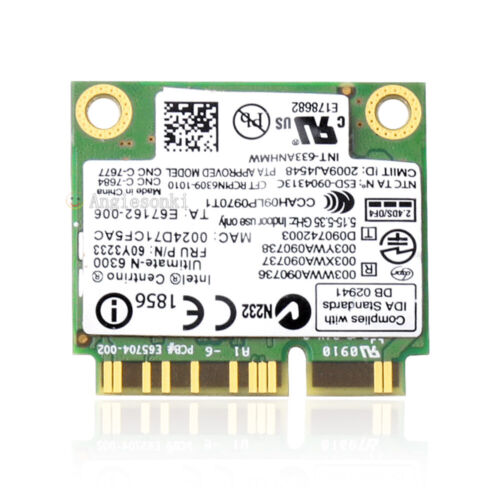 WiFi Card Intel Ultimate-N 6300 for Lenovo T430 & More (T410S/X201/W510/W700) - Picture 2 of 5