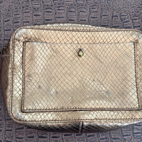 Madewell Metallic Gold Crossbody Bag Adjustable Strap Leather Small - Picture 2 of 16