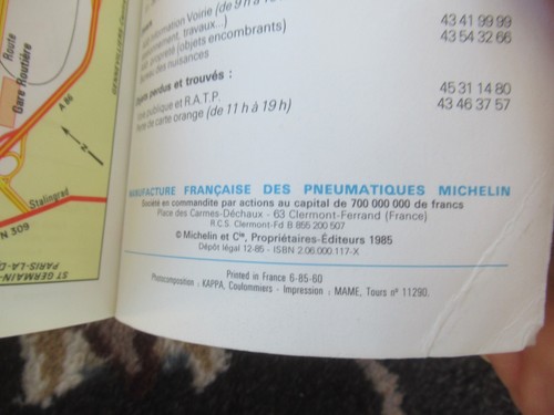 Michelin Paris Atlas 1/10000 9th edition - paperback - 1960 - Picture 2 of 10