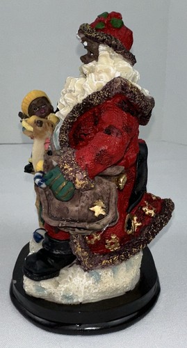 Vintage Holiday Collection African American Santa Christmas Figurine Home Decor - Picture 3 of 13