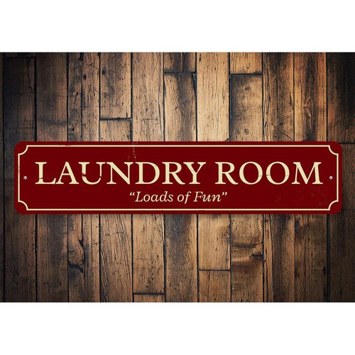 Laundry Room Loads Of Fun Sign, Personalized Laundry Room Metal Wall Decor - Bild 2 von 4