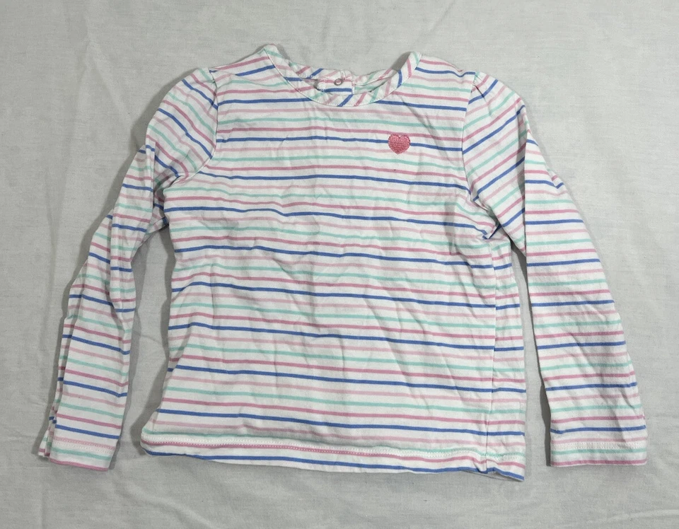 Camisa pijama a rayas marca Little Me para niñas talla 4T Foto 2 de 3