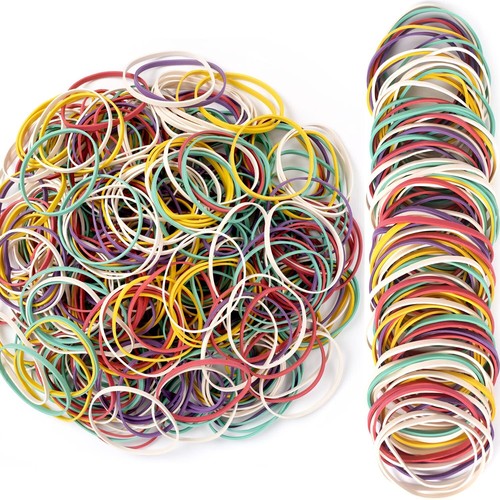 Rubber Bands Size # 33, Multicolors Rubber Bands for Office School Home, 200 Pcs - Picture 2 of 7
