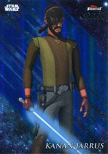 Star Wars Finest 2018 Blue Refractor [150] Base Card #55 Kanan Jarrus