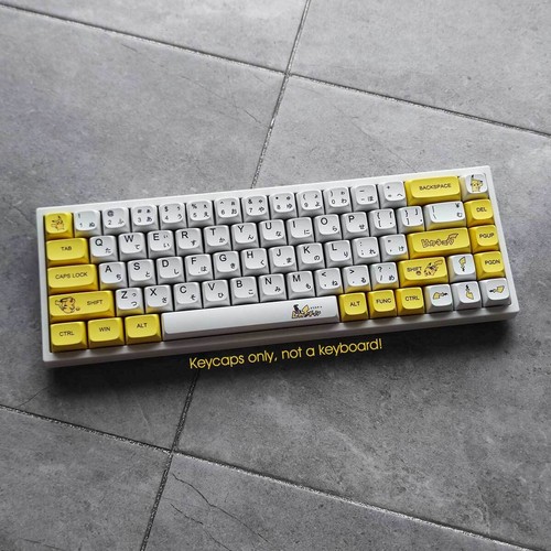 Anime Pikachu Pokemon PBT Keycaps set Dyesub for Cherry MX Mechanical Keyboards - Picture 7 of 10
