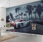 Teen bedroom wallpaper mural Audi R8 Los Angeles 368x254cm Free adhesive gaming