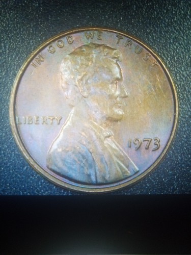 1973 Lincoln Memorial Penny , Off Center "L" Error ,Great Toning! - Picture 4 of 5