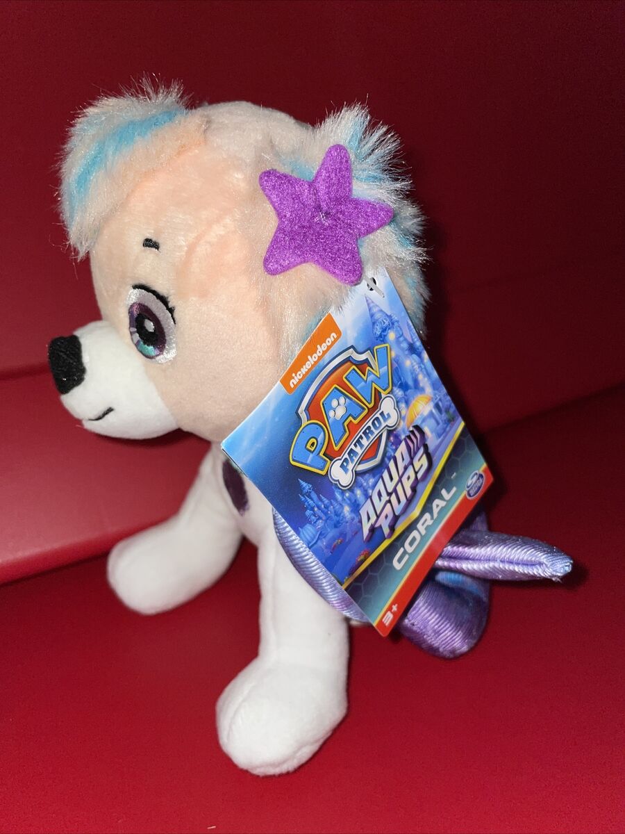 Paw Patrol Aqua Pups 8 Coral Cockapoo Mer Pup Mermaid Dog Plush Figure New Toy eBay