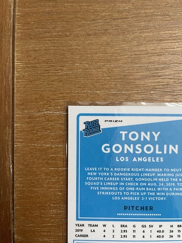 2020 Donruss Optic Tony Gonsolin Rated Rookie #59 Blue /50 Serial Color Match RC - Bild 12 von 12