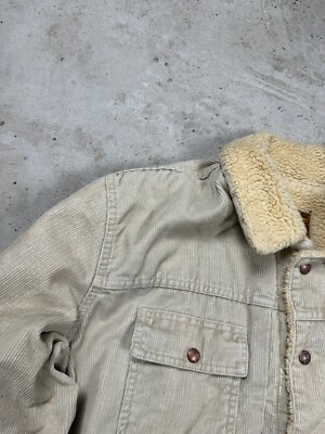 Vintage 90s Diesel Corduroy Tracker Jacket Sherpa Fleece