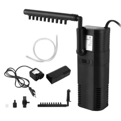 2W Aquarium Innenfilter Aquarium Pumpe 300 L/h für Aquarium bis 40 Liter Filter