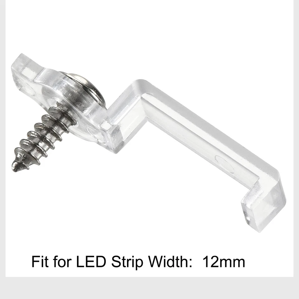 Soportes Fijación Clips para 5050 LED Tira 12mm Ancho Impermeable, Nylon, 200pcs - Imagen 4 de 4