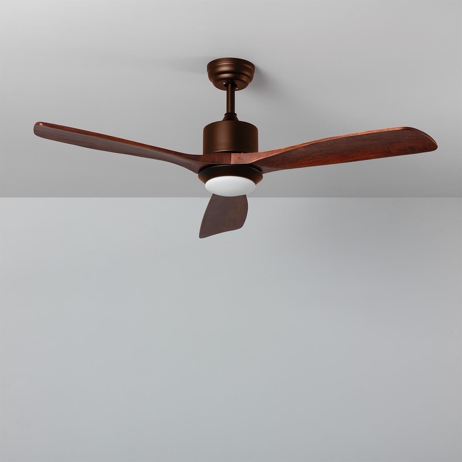 Ventilador de Techo Silencioso Forest Marrón 132cm Motor DC