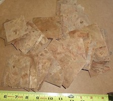 Carpathian Elm Burl wood veneer sample pack of 60 pieces raw with no back 1/42"