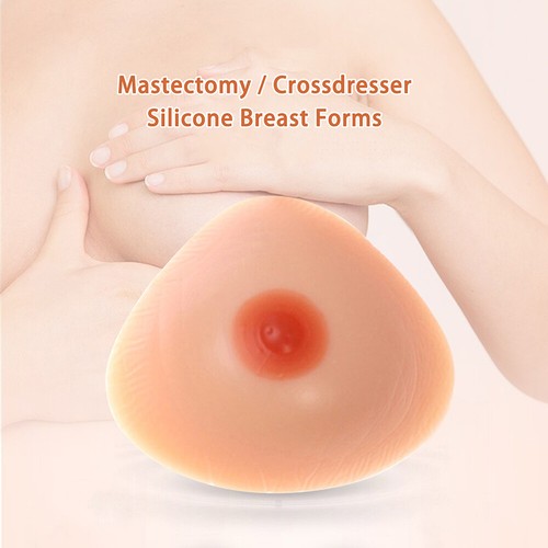 Triangular Silicone Breast Forms Bra Mastectomy Fake Boobs Crossdresser 1 Pair - Foto 6 di 7