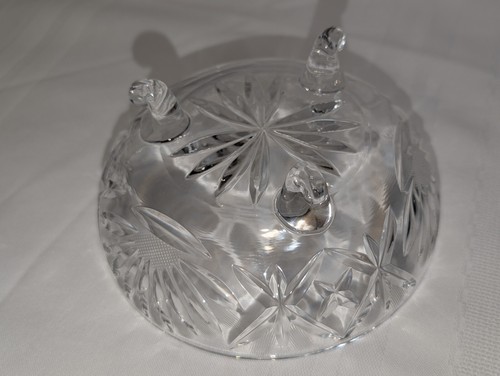 Elegante klare geätzte geschliffene Glas Süßigkeiten/Nuss Fuß Servieren Süßigkeiten Nuss Schüssel Schale - Bild 12 von 13