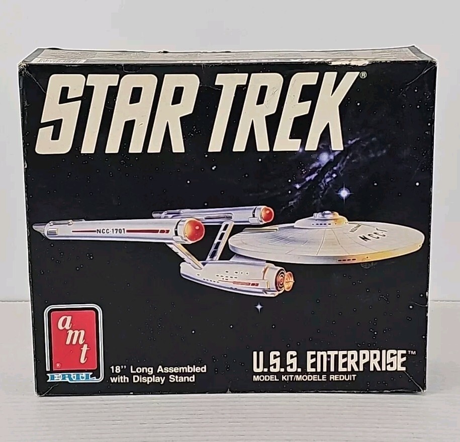 Star Trek U.S.S Enterprise Model Kit 1989 A.M.T. Open Box With