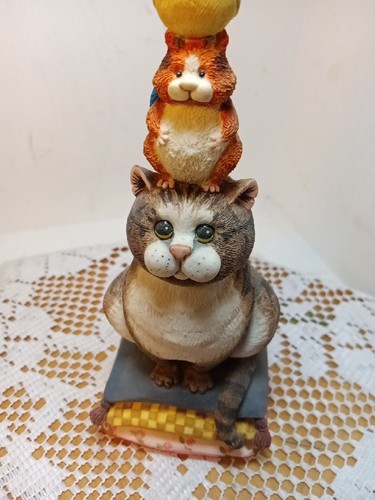 Comic & Curious Cats "Balancing Act" 8" Statue Linda Jane Smith Border Fine Arts - Picture 9 of 13