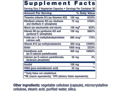 Life Extension BioActive Complete B-Complex 60 Capsules - Picture 3 of 3