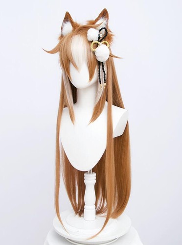 Genshin Impact Game Gorou Wig Cosplay Halloween Short Miss Hina + Ears + Deko - Picture 4 of 10