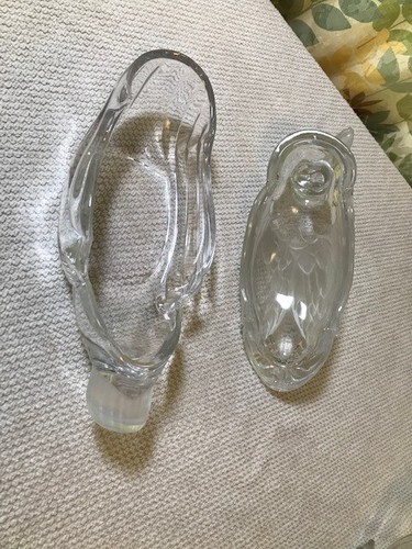 German Crystal Glass Ind Vintage Mallard candy dishes set of 2. 24% lead Crystal - Picture 11 of 14