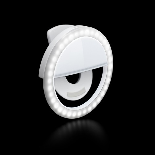 LS Rechargeable LED Selfie Ring Fill Light Universal iPhone Android Photography - Picture 1 of 10